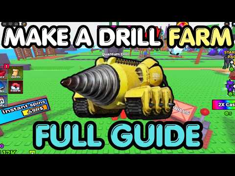 MAKE A DRILL FARM FULL GUIDE! (Best Drills, Money, Rebirths) - Roblox