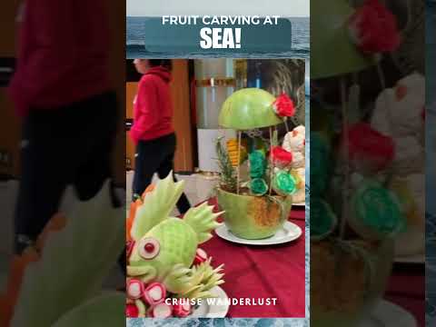 Thumbnail for Fruit Carving Magic! #cruisegoals #rose #travel