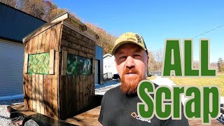 We Built This ENTIRELY Out of Scrap!  Free Deer Hunting Blind Build