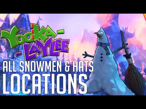 Yooka-Laylee ALL SNOWMEN & HATS LOCATIONS IN GLITTERGLAZE GLACIER