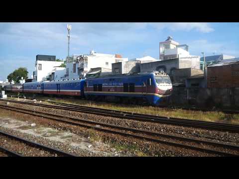 SE6 Hanoi Sleeper Train at Nha Trang Railway Station, Vietnam, August 2017