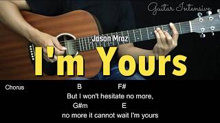 I'm Yours - Jason Mraz | EASY Guitar Tutorial with Chords / Lyrics