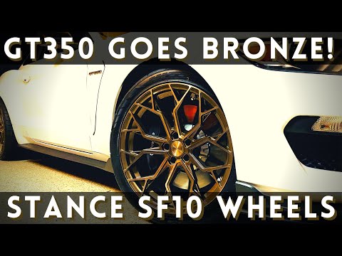 BRONZE STANCE SF10 20\" WHEELS ON OUR GT350 - CUSTOM OFFSET - NITTO 555 G2 TIRES