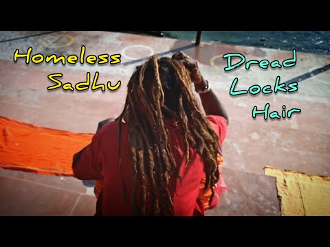 A homeless sadhu having beautiful dreadlocks Hair | Indian sadhu | dread locks series |