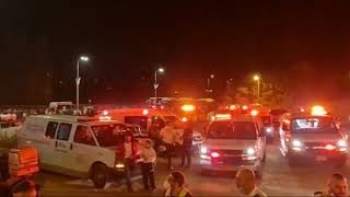 אמבולנסים מגיעים למירון לאחר דריסה קטלנית