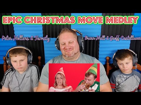 Epic Christmas Movie Medley - Peter Hollens feat Brian Hull and Geoff Castellucci REACTION