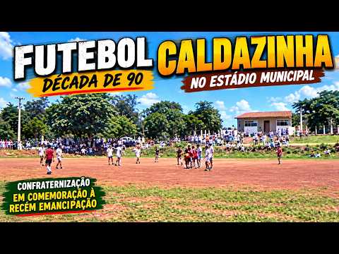 Partida de Futebol no Estádio Municipal de Caldazinha - No inicio da Década de 90