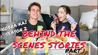 Behind the Scenes MUKBANG! - Cobra Kai Season 2 Stories || PART 1 video