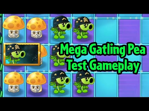 Mega Gatling Pea v9.8.1 Unfinished Test Gameplay | Plants vs. Zombies 2
