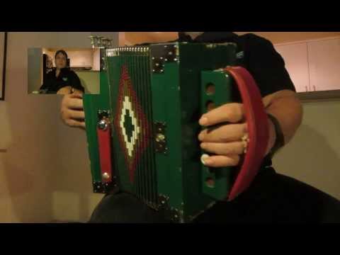 Zydeco Accordion Lesson / Example - Playing Bass Side