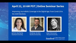 Improving Journalistic Coverage in the Digital Age: From Covid-19 to the 2020 Elections