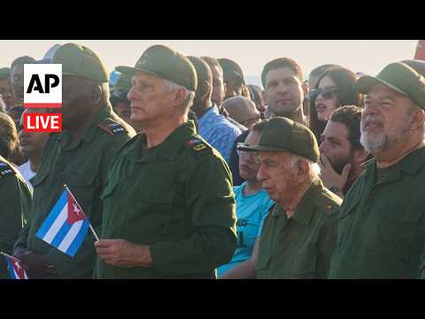 Video Thumbnail: LIVE: Raúl Castro supporters in Cuba protest US indictment