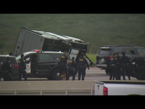 Stolen trailer flips during chaotic police chase across San Diego freeways
