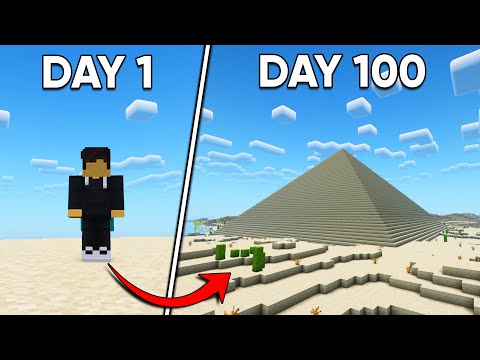 Surviving 100 Days in Desert - EPIC Minecraft Challenge!