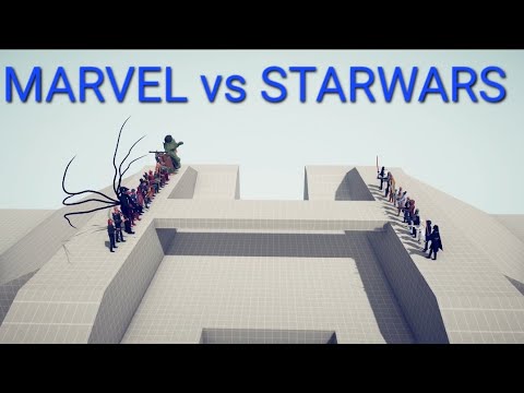 MARVEL Team vs STAR WARS Team - Totally Accurate Battle Simulator TABS