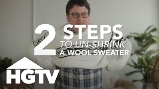 How to Un-Shrink a Wool Sweater | HGTV