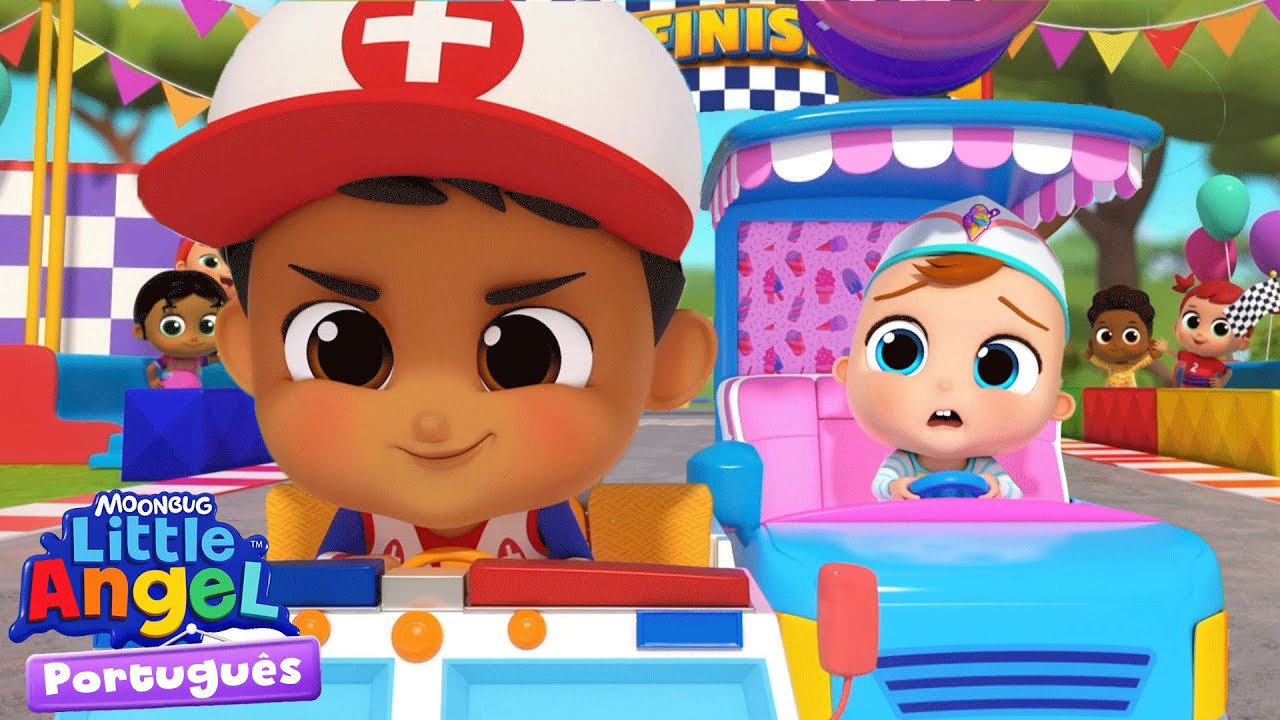 Quem vai vencer ? 🏎️🏁 Little Angel Brasil | Músicas Infantis em Português