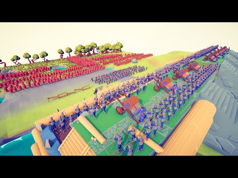200x ROMAN SOLDIER SIEGE ENEMY CASTLE - Totally Accurate Battle Simulator TABS