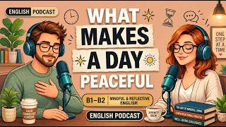 How To Talk About Your peaceful Day | Easy English podcast | (B1-B2) English Listening practice |