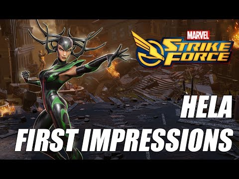 Hela Rank up, First Impressions & Gameplay - Marvel Strike Force
