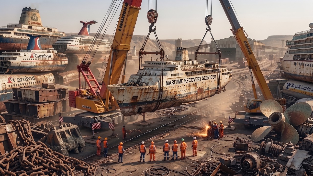 How a 300-Metre Cruise Ship Gets Completely Dismantled — Full Industrial Process