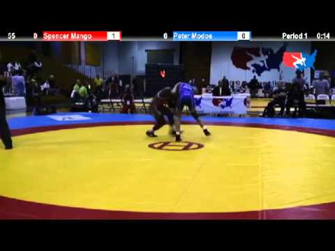 55 KG Spenser Mango (USA) vs Peter Modos (HUN)