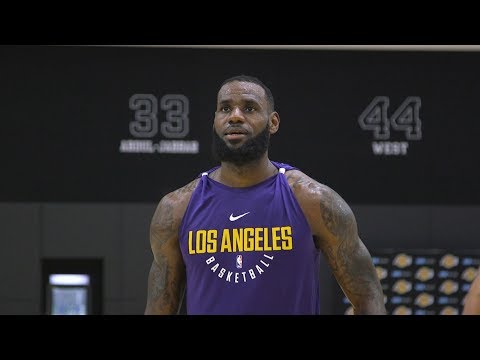 LeBron James' First Laker Workout