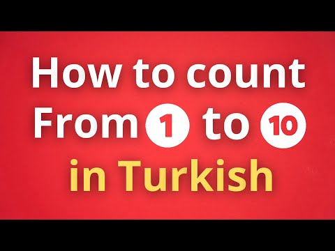 How to Count From 0 to 10 in Turkish