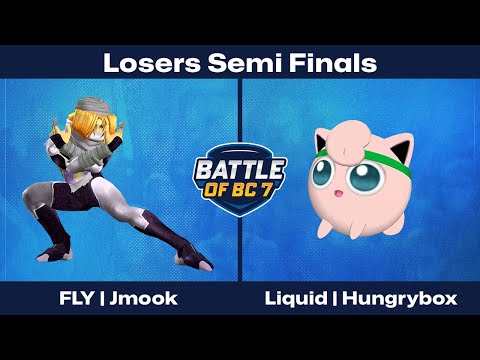 FLY | Jmook (Sheik) vs Liquid | Hungrybox (Jigglypuff) - Losers Semi Finals - Melee Singles | BoBC7