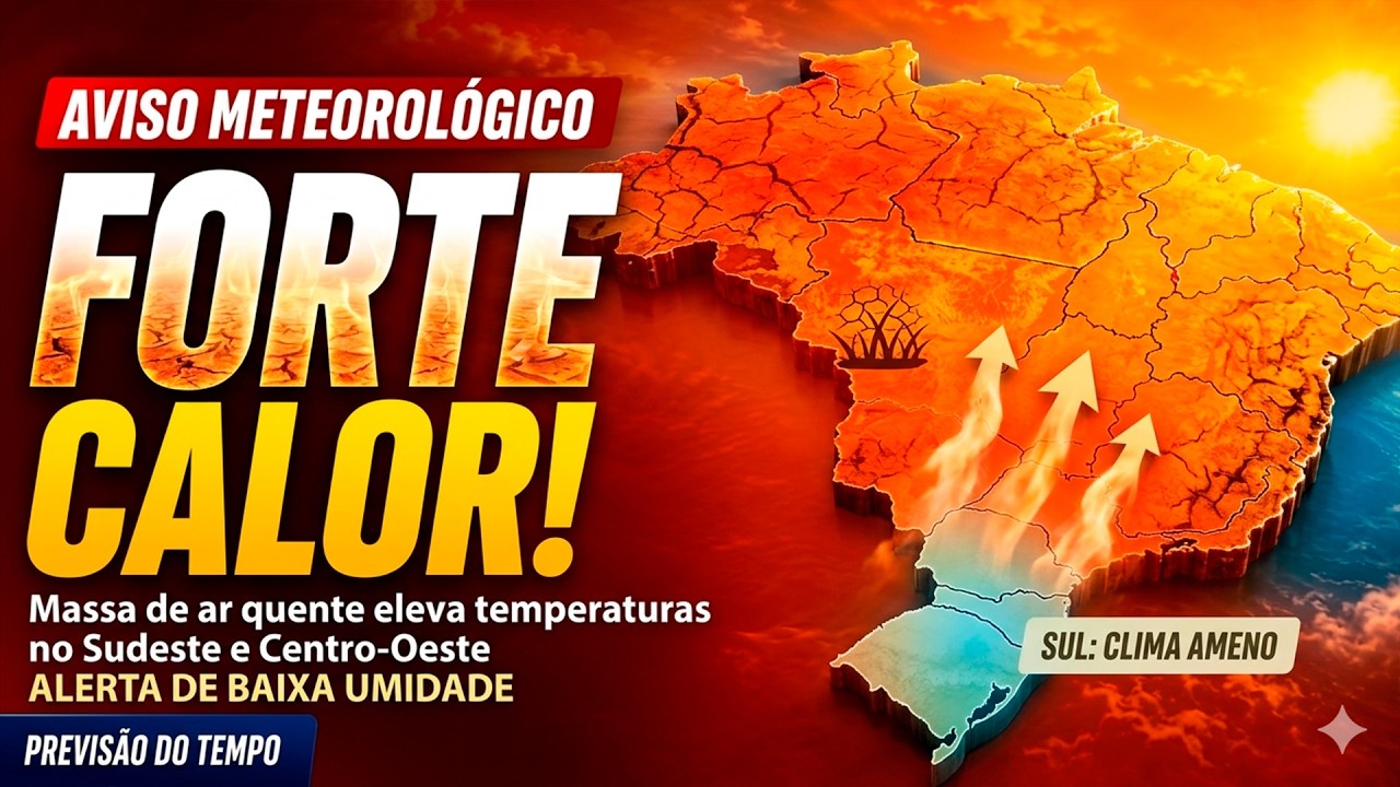 Frio avança no Sul, enquanto calor e tempo seco mantêm alerta para o campo no Centro-Norte