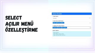 Select2 JS Kullanımı | Gelişmiş Dropdown Menü Nasıl Yapılır?