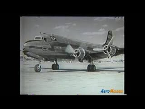 Aeromuseu - History - Aeroporto de Congonhas - 1954 - DC-4 Aerovias Brasil
