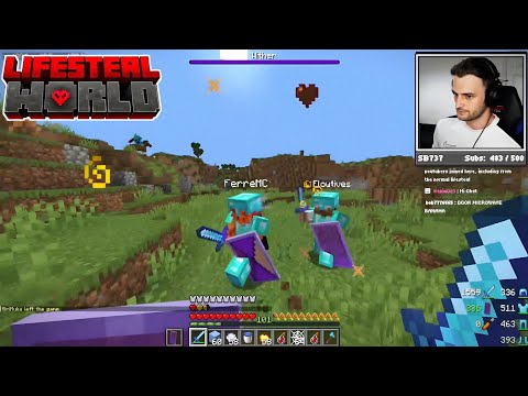 SB737 VS FerreMC Team Fight on Lifesteal World...๐ฑ