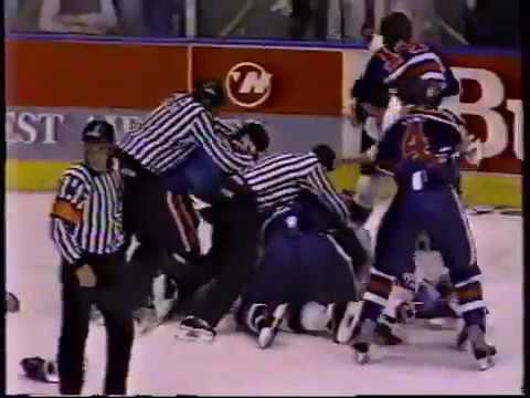 Oilers Kings Line Brawl Feb 28, 1990