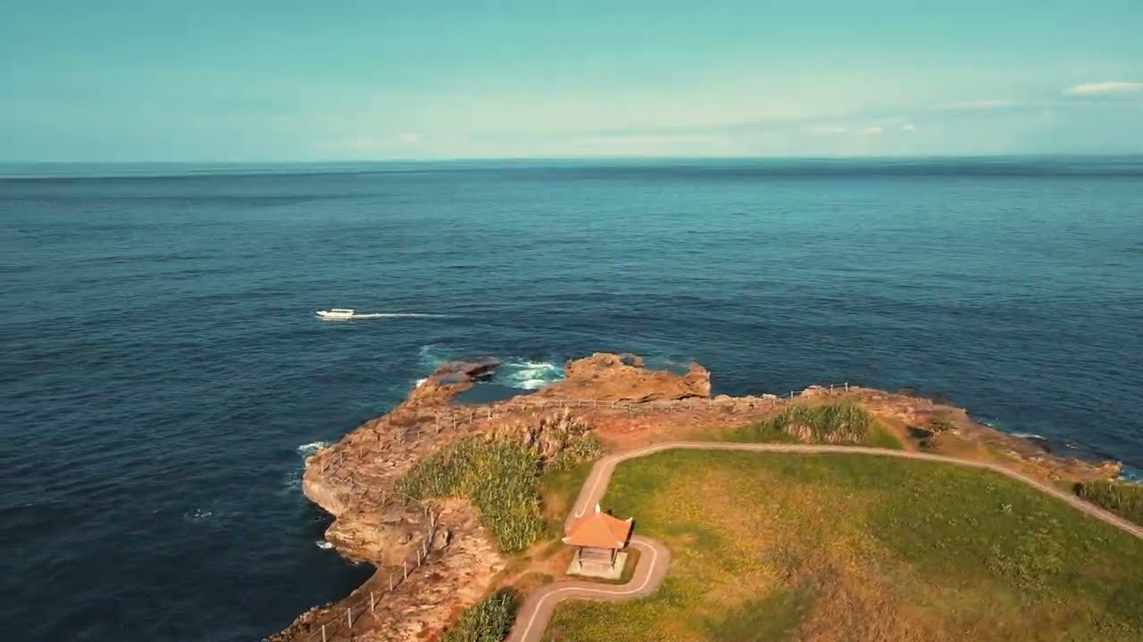 Behold the breathtaking aerial panorama of the Devil's Tears Coastline.