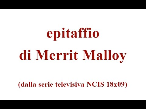 Epitaffio di Merrit Malloy