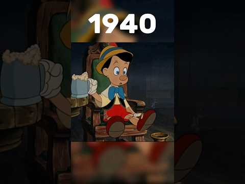 Evolution of Pinocchio (1940 VS 2022) #shorts #pinocchio #youtubeshorts