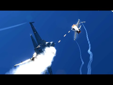 DCS World Dogfight JF-17 Thunder Vs F-16  Viper [ gun only ]