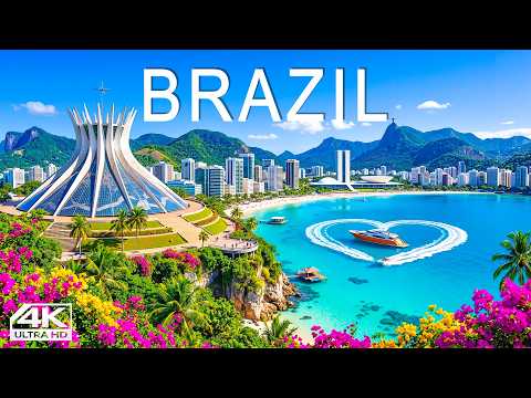 🔥 [4K] Brazil 🇧🇷 South American Jewel | Rio de Janeiro, Iguazu Falls & Azure Waters