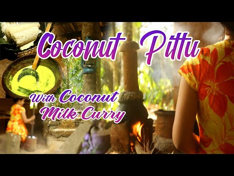Sri lankan Coconut Pittu with Coconut Milk Curry.