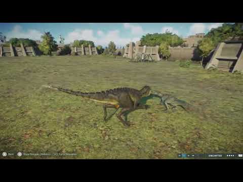 Jurassic World Evolution 2: (Modified) Australovenator duo vs Scorpius Rex