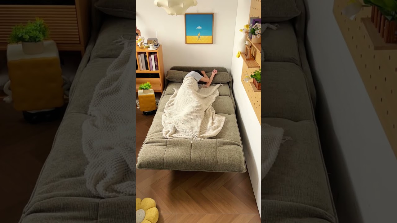 電動でラクラク調整🛋️✨高級感ソファベッド登場！ #tiaro #ティアロ #home #sofa #ソファベッド #多機能ソファ #fyp #shorts #interior  #sofabed