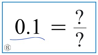 0.1  as a Fraction   (simplest form)