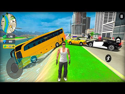 Police Car & Coach Bus Driving in Go To Town 6 And Exploring The Open World - Android Gameplay