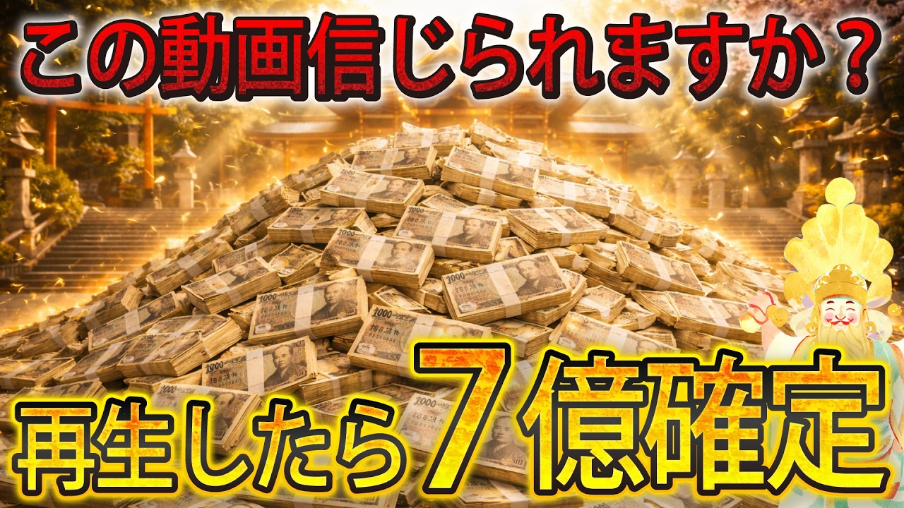 【※５秒以内に再生してください】この動画を再生したら突然「７億円」の臨時収入が手に入ります。今すぐお受け取りください。