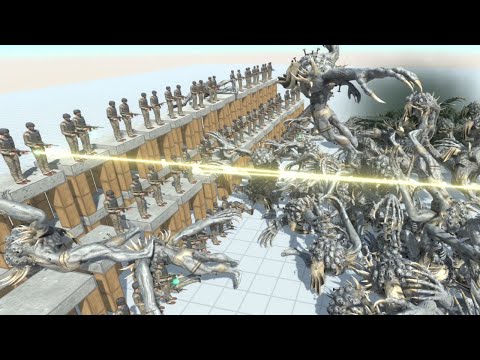100 Commando Bo vs 100 Infernals and Aquatics Army Animal Revolt Battle Simulator