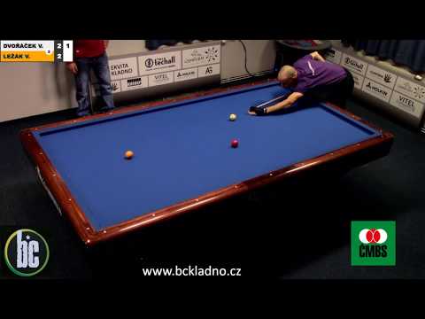 Czech 3-cushion league D2 - 2nd round - Dvořáček V. vs. Ležák