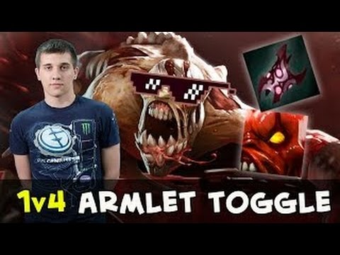 Well play Arteezy 1 vs 4 Armlet toggle surviving kiting — EG vs Faceless