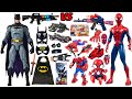 Spider Man VS Batman Toys Collection Unboxing Review Cloak Robots Mask Gloves Pistol Laser Sword