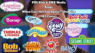 Thumbnail for video: PBS Kids & DHX Media sings When Can I See You Again by Owl City (AI Cover)